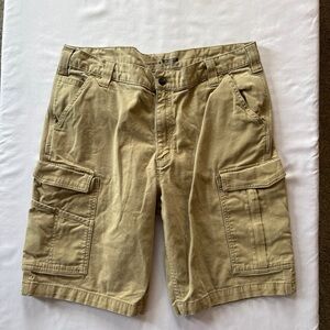 Carhartt Men's Khaki Cargo Shorts with Utility Pockets